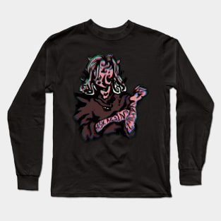 Ask Again Later. Glitchcore in Sky pink Long Sleeve T-Shirt